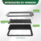 Rvguard Integrated Rv Door Window Kit - 15 7x24 7 In - Black