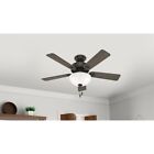 Hunter Fan 44 Inch Traditional New Bronze Ceiling Fan With Light And Pull Chain