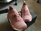 Adidas Original Nmd_r1 Rubber-trimmed Primeknit Sneakers - Women   s Size 5 5