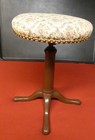 Antique Archer Organ Piano Medical Cast Iron   Wood Rare Four Leg Stool Restored
