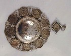 1680s Austrian Coin Decorated Silver Tea Strainer