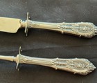 Wallace Rose Point Sterling Silver Small Steak Carving Set W Stainless Blade