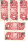 1965 Mexico 5 X Banknote 1 Peso Consecutive Crisp Uncirculated Aztec Calendar