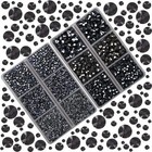 10000 Piece Mixed Size Hot Fix Round Crystals Gems Glass Rhinestones Flat Back