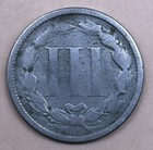 1872 Three Cent Nickel 3 Cents F - 24152