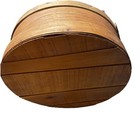 Antique Round Wood Cheese Wheel Box Primitive Display Decor 15 X 5 5 W lid