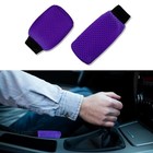2 Pcs Car Gear Shift Knob Cover   Car Handbrake Cover  Anti-slip Purple