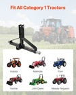 Vevor 3 Point 2  Receiver Trailer Hitch Category 1 Tractor Quick Hitch Drawbar