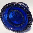 Vintage Hemingray 42 Glass Insulator Saturated Colorized Cobalt Blue Art