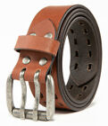 Men   s Top Grain Leather Belts For Men Genuine Solid Belt Workmen 1 5inch Width