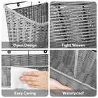  Wicker Hanging Basket  2 Pack Storage Baskets For Cabinet  Wall Mount Slate