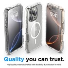 For Iphone 16 Plus 16 Pro Max 16 Clear Case Heavy Duty Shockproof 3-layer Cover