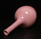 26 5cm Tianqi Signed Old Chinese Pink Glaze Vase