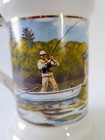 Vintage North American Fishing Club Ceramic Beeer Stein With Pewter Bass Lid