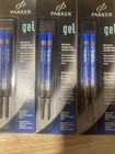 6 Parker Pen Blue Gel Ink Fine Point