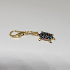 Turtle Keychain   Black   Multicolor   Zipper Decoration   Metal Clip