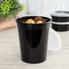Karat 32 Oz Black Pp Injection Molded Round Deli Containers With Lids - 240 Sets