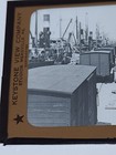 Antique Glass Slide Horse And Harbor Scene  Sweden