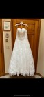 New    Never Worn  Wedding Dress Size 10  Undergarments Included   Ivory  Beads