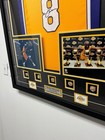 Kobe Bryant  8led Signed Championship Rings Framed Lakers Jersey Psa Coa