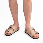 Fitory Mens Sandals arch Support Slides Adjustable Buckles Cork Footbed 11-11 5