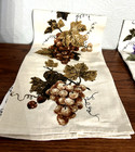 2 Vintage Linen Kitchen Dish Tea Towels 29x15 Grapes Luther Travis F c Inc  Nos
