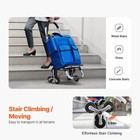 36l Folding Stair Climbing Cart W 6 Wheels Grocery Laundry