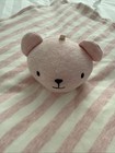 Rabbit   Bear Organic Lovey Stripe Flower Security Blanket 14    Pink White Teddy