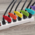 6pcs Wire Markers - Writable Cable Labels With Hook  Loop For Easy Organization