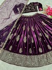 Presenting Stunning Viscose Velvet Lehenga Choli With Dupatta For Wedding Wear