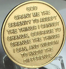 Ride Sober Ride Free Aa Recovery Medallion Chip Sobriety Bronze Serenity Prayer
