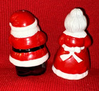 Vintage Christmas Santa   Mrs  Claus Ceramic Salt   Pepper Shakers