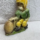 Vintage Chalkware Wall Plaque Football Player Boy Decor Art 11 Inch Sports Sign