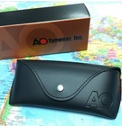 Ao Eyewear Original Pilot 57mm Black Frame Bayonet Temples Prescription Frame