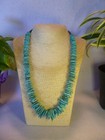 Turquoise Asemitrical Slice Beads W shell Heishi Beads Native American Necklace