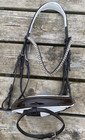 Horze Grayson Classic Dressage Ergonomic Bridle Havana W crystal V Browband
