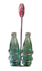 Vintage Collectible Coca Cola Salt Pepper Shakers   Logo Holder Diner Style