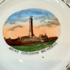 Maine Explosion Cuba Navy War Ship Souvenir Porcelain Trinket China Plate