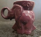 Frankoma 1995 Gop Republican Elephant Mug Purple Pottery  