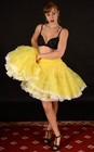 Sams Ultra Feminine Extra Full Square Dance Crinoline Petticoat - Yellow white