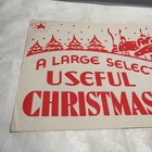 Christmas Gift Specials Vintage Store Paper Signage Santa 