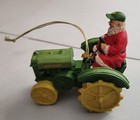 John Deere Santa On Tractor Ornament By Enesco  Licensed Product 