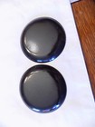 Vintage Bovano Of Cheshire Enamelware Black Cat Plate X 2