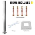 35 8x2x2   Glass Panel Corner Post For Deck Railing W spigot Slots   Sturdy Base