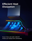 Chillcore Laptop Cooling Pad  Rgb Lights Laptop Cooler 9 Fans For 15 6-19 3 Inch