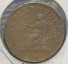 1812 Thomas Halliday One Penny Token Lower Canada Small Ships