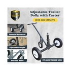 Steel Trailer Dolly  Adjustable Height  16  Tires  10  Caster  1000 Lb