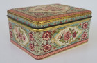 Vintage Collectible Embossed Floral Daher Holland Tin Box With Hinged Lid