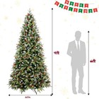 9ft Prelit Pre-decorated Artificial Christmas Tree 3750 Pe Pvc Tips 750 Lights
