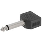6 35mm To 2x3 5mm Converter Stereo mono Audio Splitter 1 4  Headphone Adapter